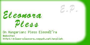 eleonora pless business card